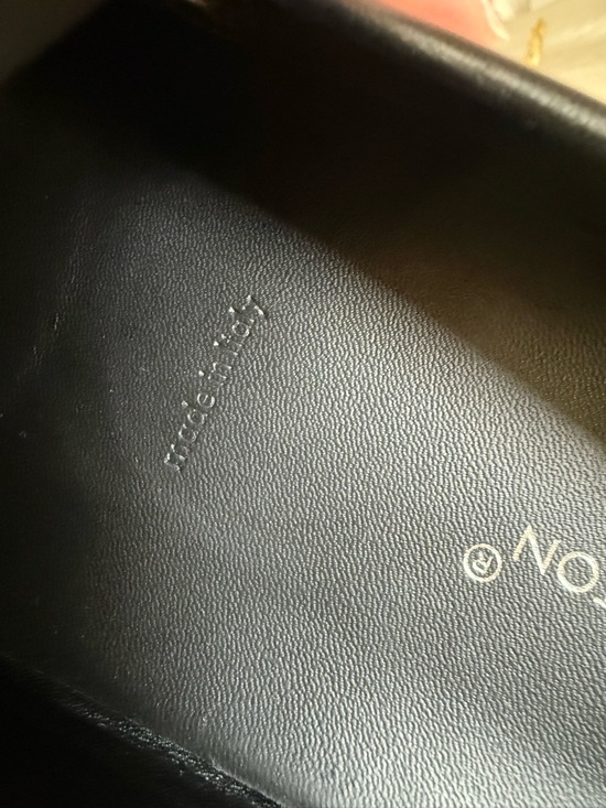 Louis Vuitton Black Leather LV Logo Slip-On Loafers - Picture 8 of 10